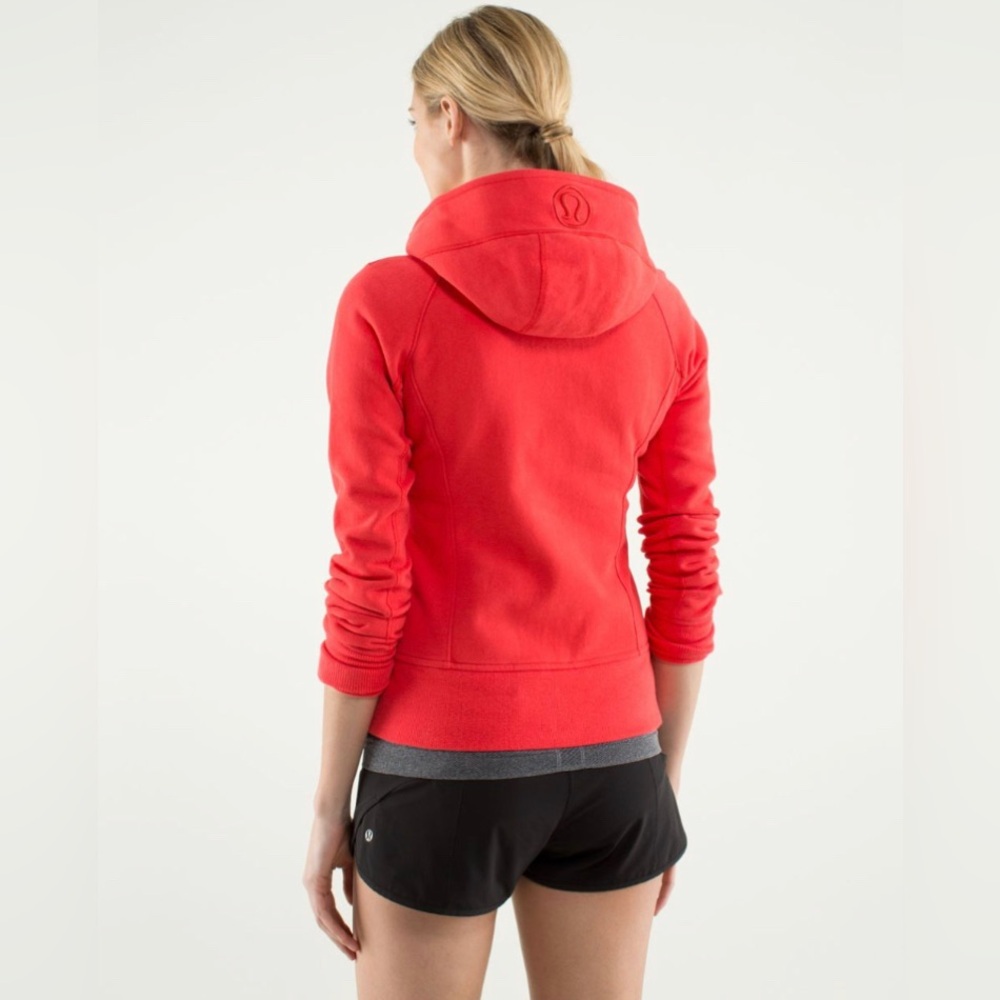 Lululemon Scuba Hoodie Full Zip Red Size 4 Workout Yoga Pilates Training - Picture 2 of 7